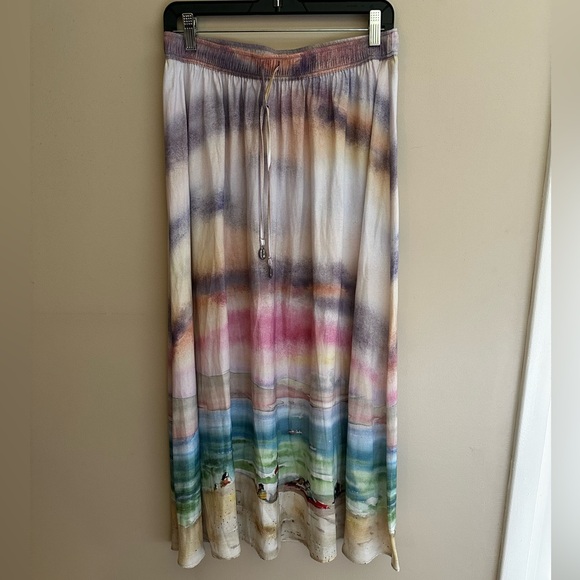 Anthropologie Dresses & Skirts - Multicolor Tie-Dye Maxi Skirt Beach Print